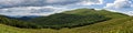 Bieszczady mountains panoramic Royalty Free Stock Photo