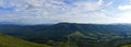 Bieszczady mountains panoramic Royalty Free Stock Photo