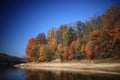 Bieszczady, Solina Lake, village Sokole, autumn colors