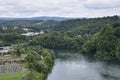 Bieszczady, a view of the artificial Solina lake, a Polish tourist attraction.