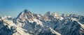 Bietschhorn mountain panorama Royalty Free Stock Photo