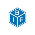 BIF letter logo design on black background. BIF creative initials letter logo concept. BIF letter design