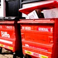 Biffa Commercial Waste Bin Billed With Recycled Cardboard Waste