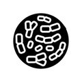 bifidobacterium probiotics glyph icon vector illustration Royalty Free Stock Photo