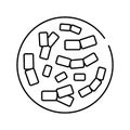 bifidobacterium probiotics line icon vector illustration Royalty Free Stock Photo