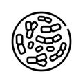 bifidobacterium probiotics line icon vector illustration Royalty Free Stock Photo