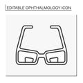 Bifocals line icon