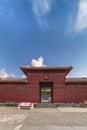 Bifukumon gate of Shuri Castle`s in the Shuri neighborhood of Naha, the capital of Okinawa Prefecture, Japan