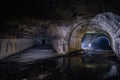 Bifurcate tunnel at the Object 221, abandoned soviet bunker, reserve command post of Black Sea Fleet