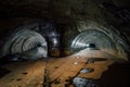 Bifurcate tunnel at old underground bunker