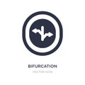 bifurcation icon on white background. Simple element illustration from UI concept