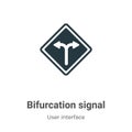Bifurcation signal vector icon on white background. Flat vector bifurcation signal icon symbol sign from modern user interface