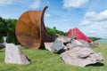 Big air horn in garden Palace Versailles near Paris, France Royalty Free Stock Photo