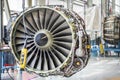 Big airplane engine during maintenance Royalty Free Stock Photo