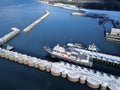 Ships at the docks in Alaska Royalty Free Stock Photo