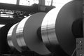 Big aluminum coils on heavy iron supports