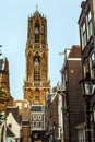 Big Ancient Gothic Church. Traditional European Architecture. Utrecht - Holland.