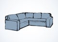 Sofa. Vector drawing Royalty Free Stock Photo