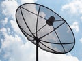 Big Antenna telecommunication satellite dish with the sky background. Royalty Free Stock Photo