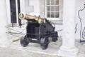 a big antique cannon.