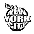 Big Apple NYC Logo Royalty Free Stock Photo