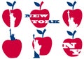 Big apple statue of liberty Royalty Free Stock Photo