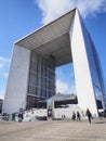 The big arch of La Defense in Paris Royalty Free Stock Photo