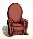 Big Armchair. Vector drawing icon Royalty Free Stock Photo