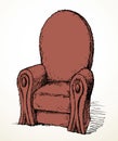 Big Armchair. Vector drawing icon Royalty Free Stock Photo