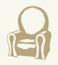 Big Armchair. Vector drawing icon Royalty Free Stock Photo