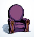 Big Armchair. Vector drawing icon Royalty Free Stock Photo