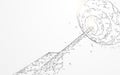 Big arrows in target form lines, triangles and particle style design Royalty Free Stock Photo
