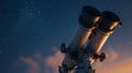 Big_astronomical_telescope_under_a_twilight_sky_2 Royalty Free Stock Photo