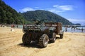 Big ATV on the beach Royalty Free Stock Photo