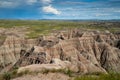 Big Badlands Overlook in Badlands National Park, in the summer