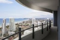Big balcony overlooking a beautiful panorama Royalty Free Stock Photo
