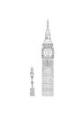 big ban tower vector sketch isolated illustration Royalty Free Stock Photo