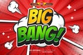 Big Bang Comic adventure editable text effect logo template Royalty Free Stock Photo