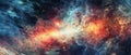 big bang explosion, galaxy background, generative ai illustration