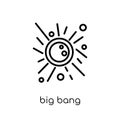 Big bang icon from Astronomy collection.