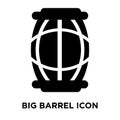 Big Barrel icon vector isolated on white background, logo concept of Big Barrel sign on transparent background, black filled Royalty Free Stock Photo