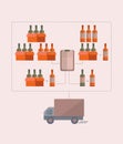 big batch of alcohol drinks ordering infographics