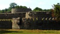 Big battlement of vellore fort with trees