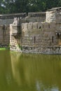 Big battlement of vellore fort with trees and trench Royalty Free Stock Photo