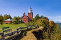 Big Bay Point Lighthouse On Lake Superior Royalty Free Stock Photo