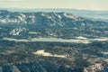Big Bear Lake located in San Bernardino Mountains California with the Sugarloaf Mountain in background and Big Bear City on east Royalty Free Stock Photo