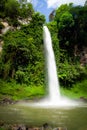 Big Beautiful nature Waterfall in Bandung Indonesia Royalty Free Stock Photo