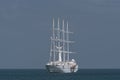 The big beautiful sailing ship in front of the port of panama city 2