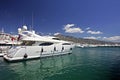 Big, beautiful, stunning and luxurious white yachts Royalty Free Stock Photo