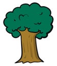 Big beautiful tree, illustration, vector Royalty Free Stock Photo